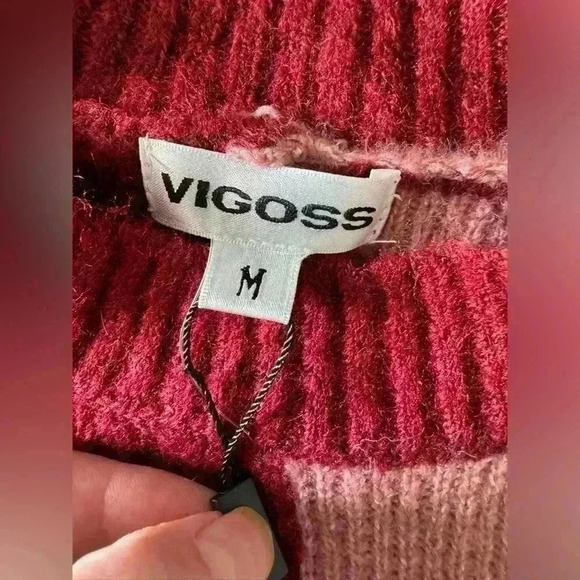 NWT Vigoss Block Crew Neck Sweater ~ Very Soft! ~ Medium - Picture 5 of 5